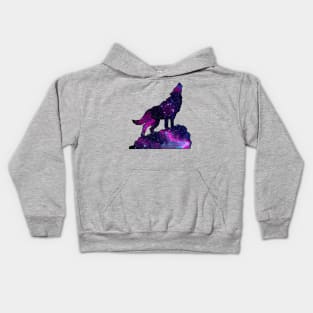 Galaxy Wolf Kids Hoodie